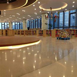 苏州凤凰图书馆地面——迪乐堡致密钢化地坪